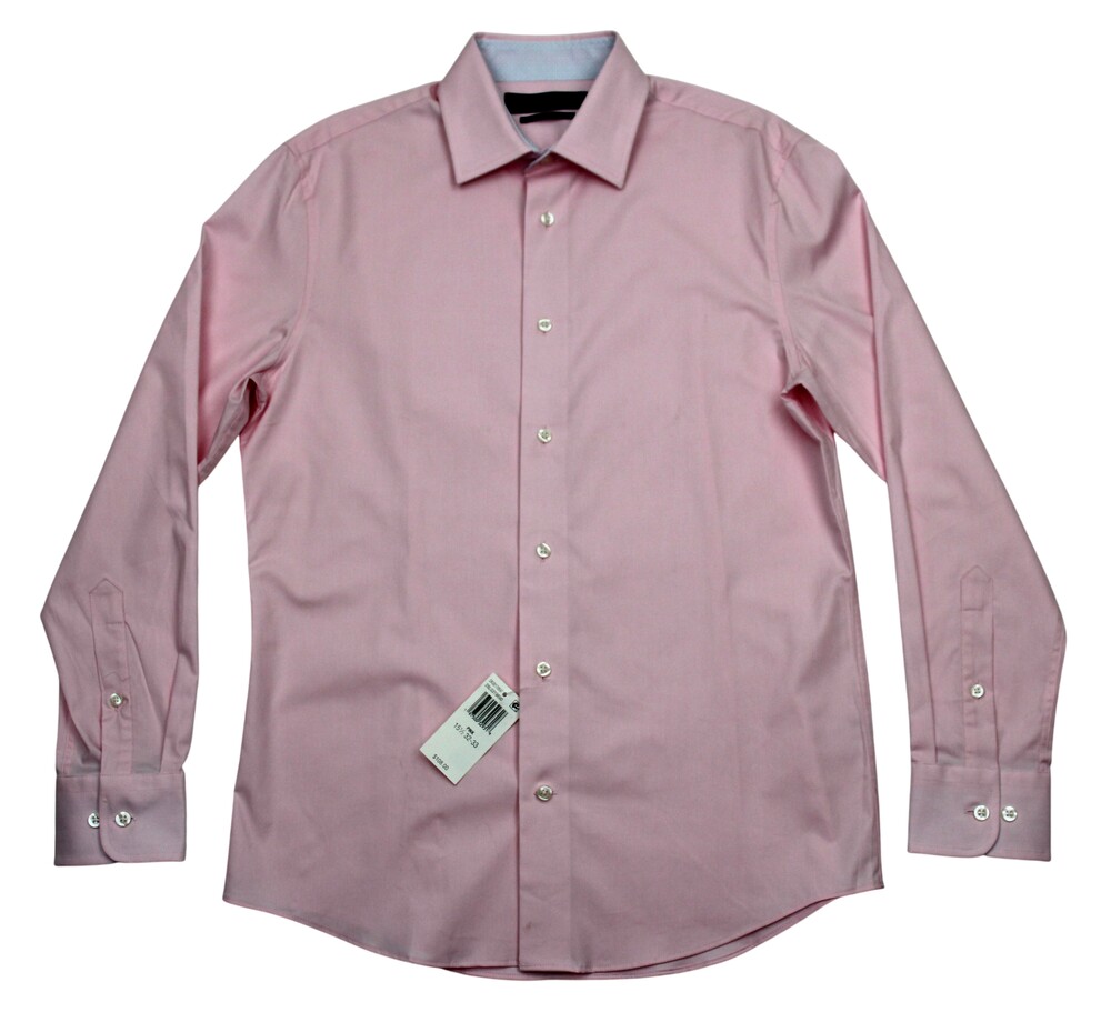 The Men's Store Bloomingdale's Dress Shirt Mens 15.5 Pink Stretch Long Sleeve